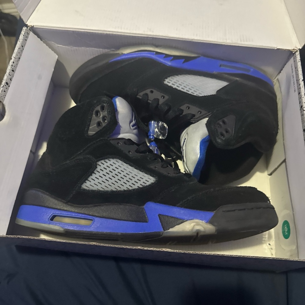 Jordan Black and Blue Sneakers